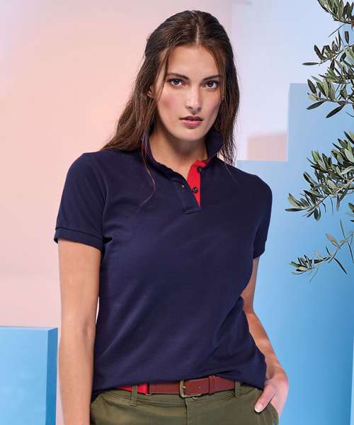 Women's contrast polo