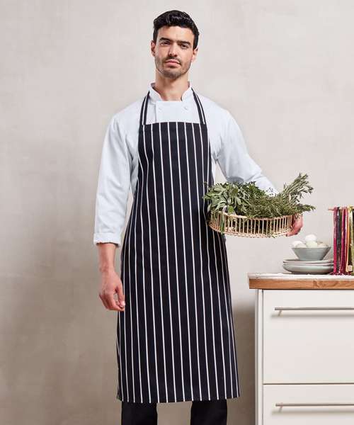 Striped bib apron