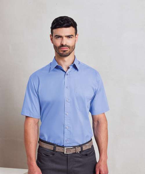 Short sleeve poplin shirt